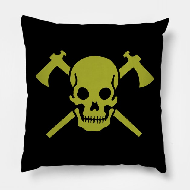 Skull Tomahawk Pillow by Art from the Blue Room