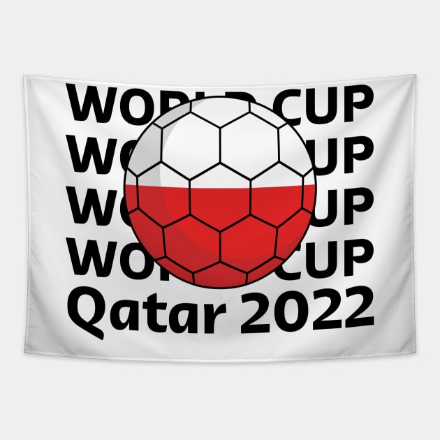 World Cup Qatar 2022  - Team Poland Tapestry by Inspirit Designs