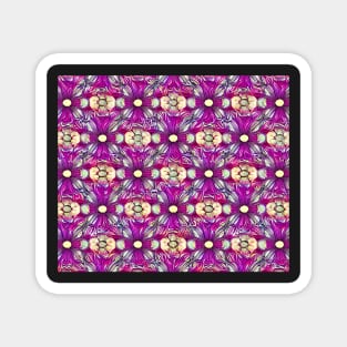 Purple Aesthetic Repeating Watercolor Floral Pattern Magnet