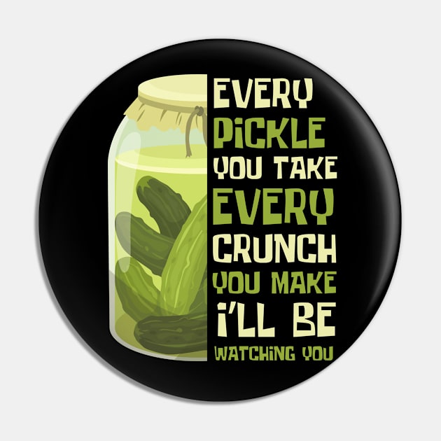 I Love Pickles Funny Pickle Song Pin by DesignArchitect