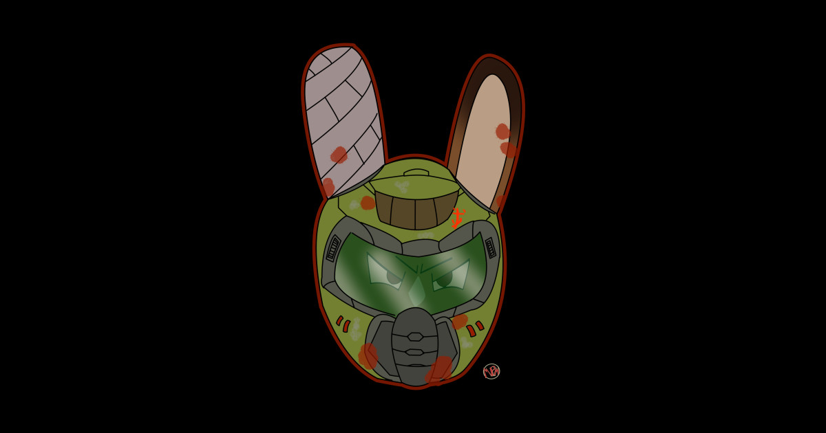 Eternal Horizons Doom Bunny - Doom Guy - Sticker | TeePublic