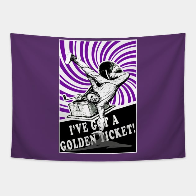 grandpa joe got a golden ticket Tapestry by Primitive Podcast