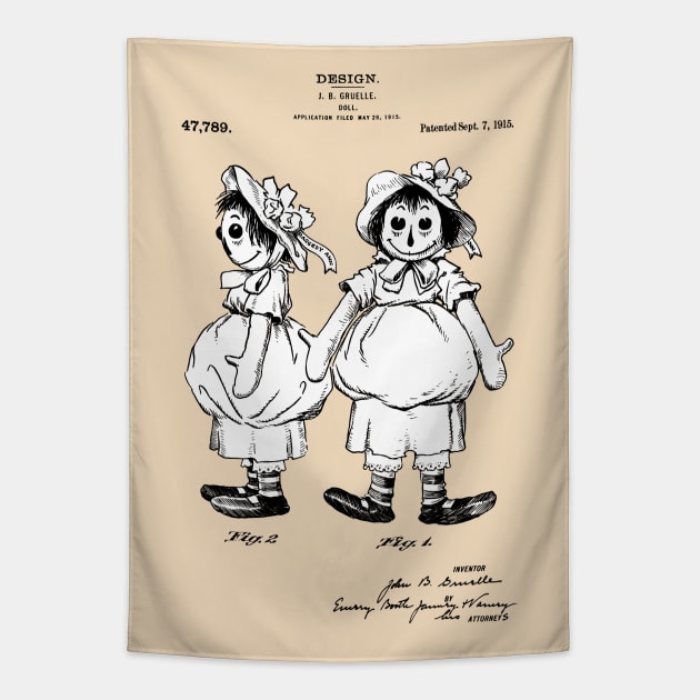 Raggedy Ann Doll Patent. Real Annabelle haunted or possessed doll - SBpng Tapestry by SPJE Illustration Photography