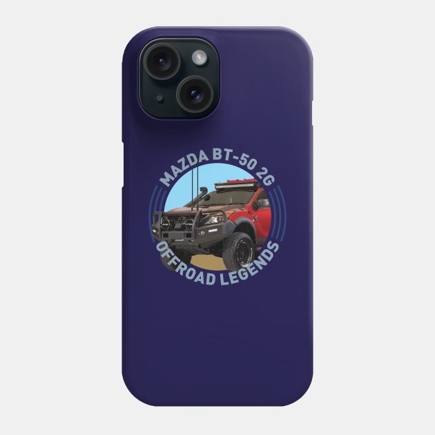 4x4 Offroad Legends: Mazda BT-50 2nd Generation Phone Case by OFFROAD-DESIGNS