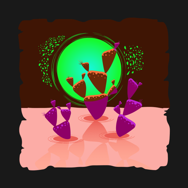 Violet space cactus by Gerchek