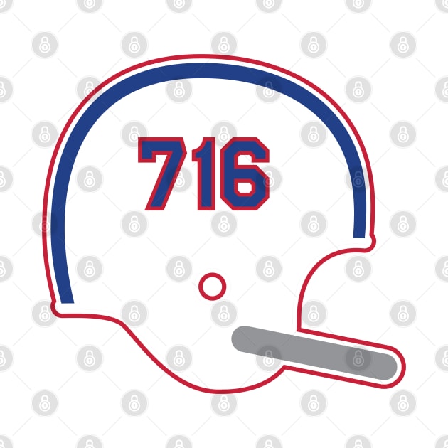 Buffalo Bills 716 Helmet by Rad Love