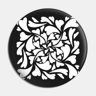 St. Valentine day black and white pattern Pin