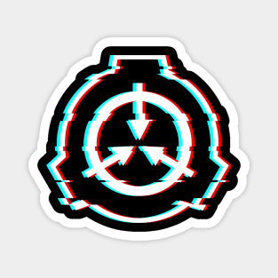 SCP Foundation Logo Emblem Glitch Effect Magnet