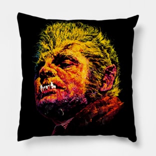 Werewolf Lycanthropy Vintage Monster Horror Movie Fan Pillow