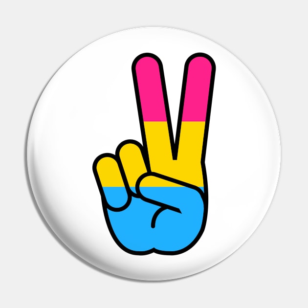 Pansexual Peace sign Pin by Calculated