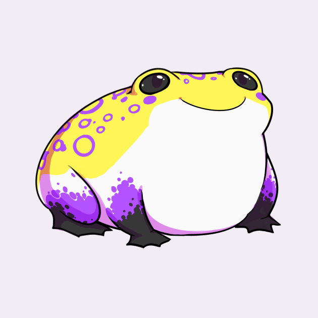 NONBINARY PRIDE FROG by SmalltimeCryptid