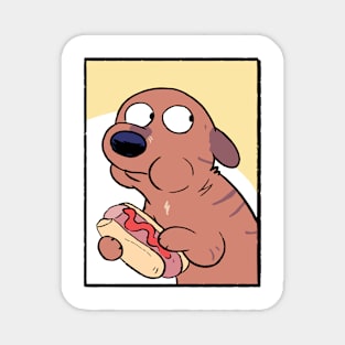 Ketchup on a Hotdog Magnet