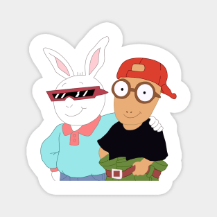 Arthur and Buster Tough Guys Magnet