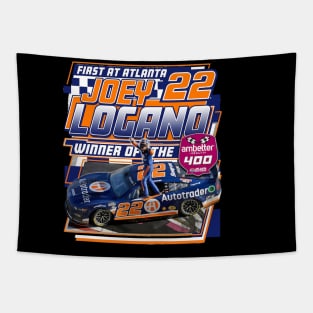 Joey Logano Checkered Flag Tapestry