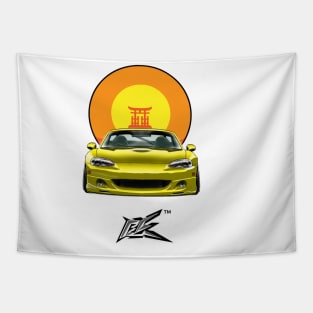 MAZDA MIATA NB STANCED YELLOW Tapestry