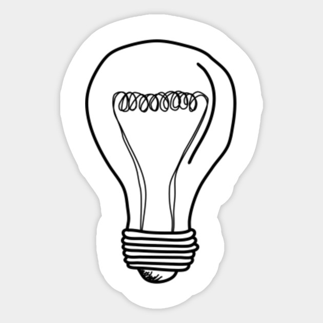 Light Blub Idea Sticker Teepublic