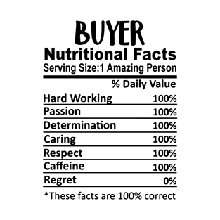 Buyer Nutrition Facts Funny T-Shirt