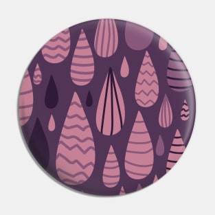 Abstract Rain Drop Pattern - Purple Pin