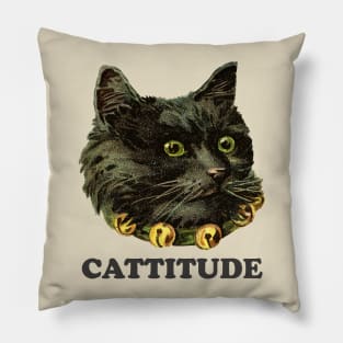 Cattitude Bad-Ass Kitty Pillow