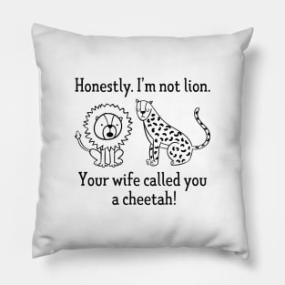 Lion Cheetah Pillow