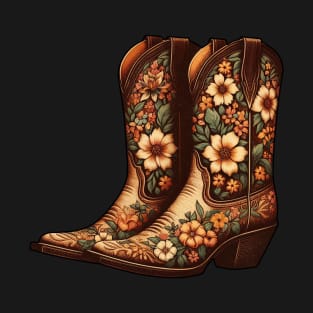 Flower cowgirl boots T-Shirt