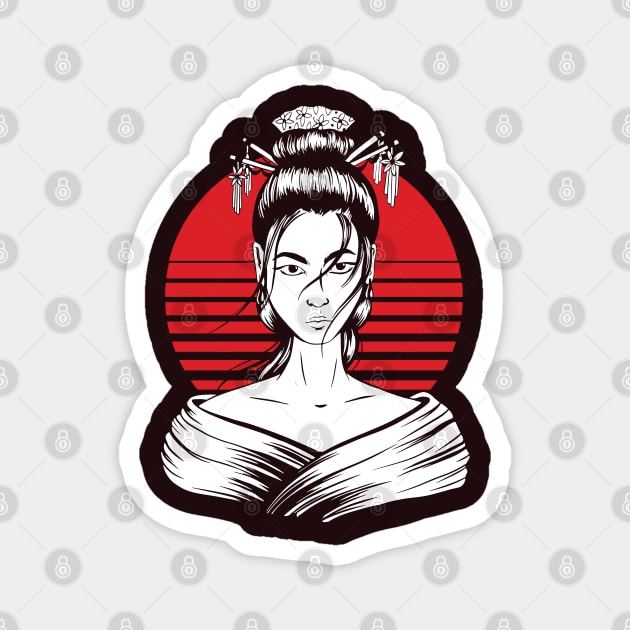 Japanese Geisha Magnet by LR_Collections