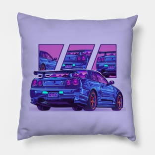 Skyline Gtr R34 car sport Pillow