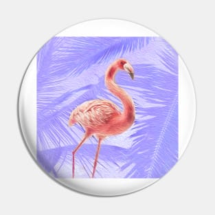 Purple + Pink Tropical Flamingo Pin