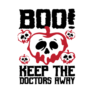Scary Halloween Keep Doctor Away Apple T-Shirt