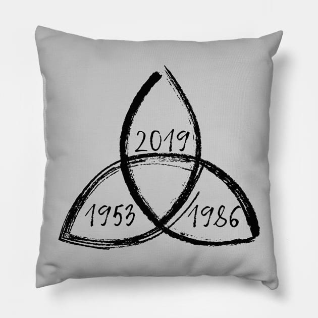 DARK Triquetra Black I Pillow by Interstellar