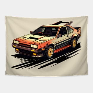 1980s Car Racing Tapestry