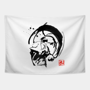 aikido for Black background Tapestry