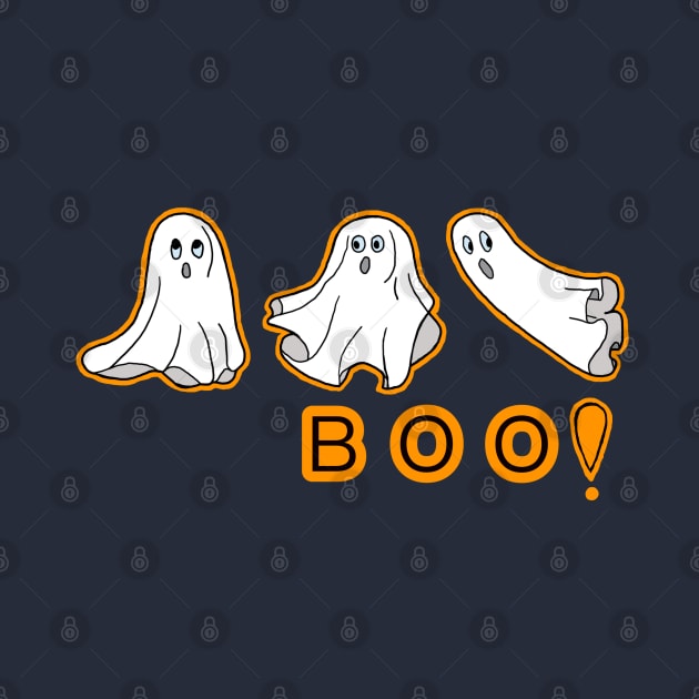 Halloween - Three Whimsical Ghosts BOO! by cfmacomber