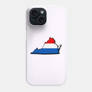 Red, White, and Blue Virginia Outline Phone Case