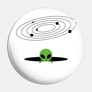 Minimal art with Alien Invasion Pin