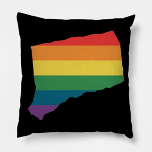 Connecticut State Rainbow Pillow
