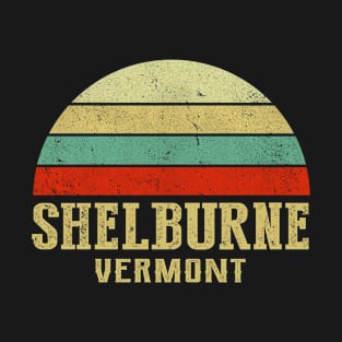 SHELBURNE VERMONT Vintage Retro Sunset T-Shirt