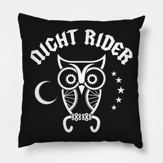 Night Rider Pillow by reigedesign