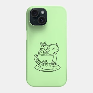 Tea Rex Black Outline Phone Case