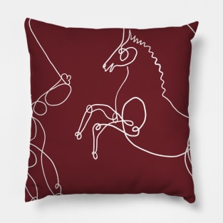 Picasso Line Art - Circus Horse Pillow