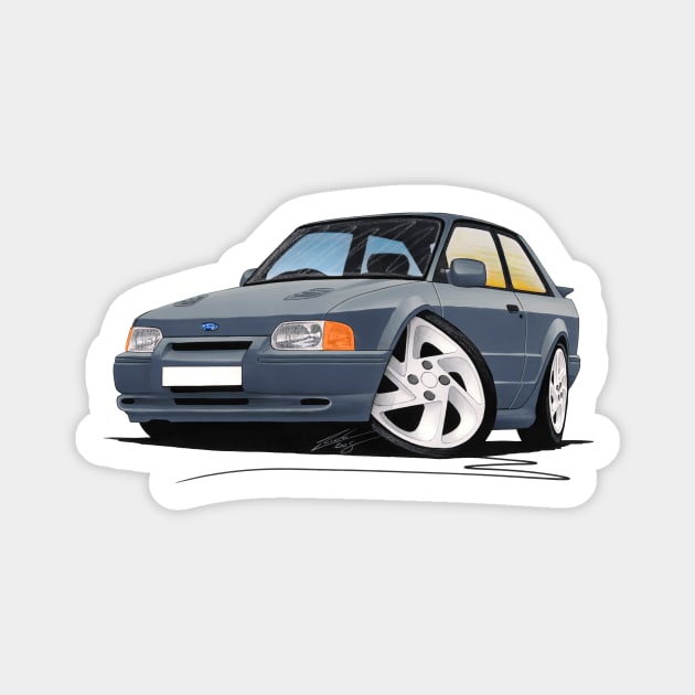 Ford Escort RS Turbo S2 Grey Magnet by y30man5