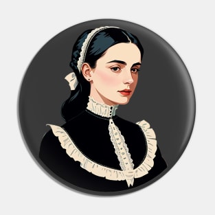 Young Victorian Nurse with Tired Eyes Pin