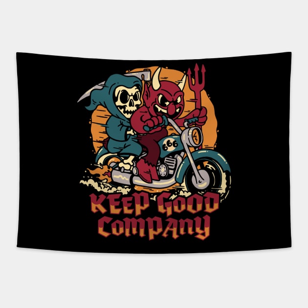 Keep Good Company Tapestry by Dustin Wyatt Design