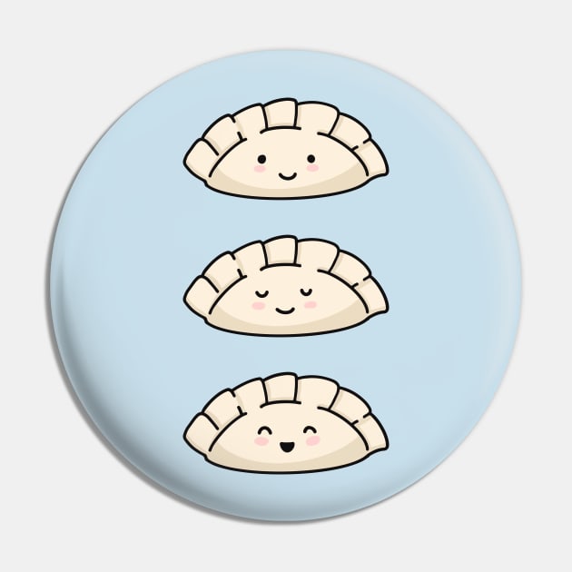 Three Cute Dumplings Pin by Ratatosk