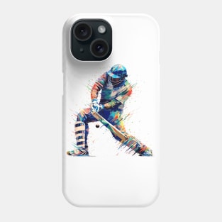 Cricket Player Sport Game Champion Competition Abstract Phone Case