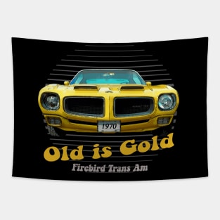 Firebird TransAm American Muscle Old is Gold Tapestry