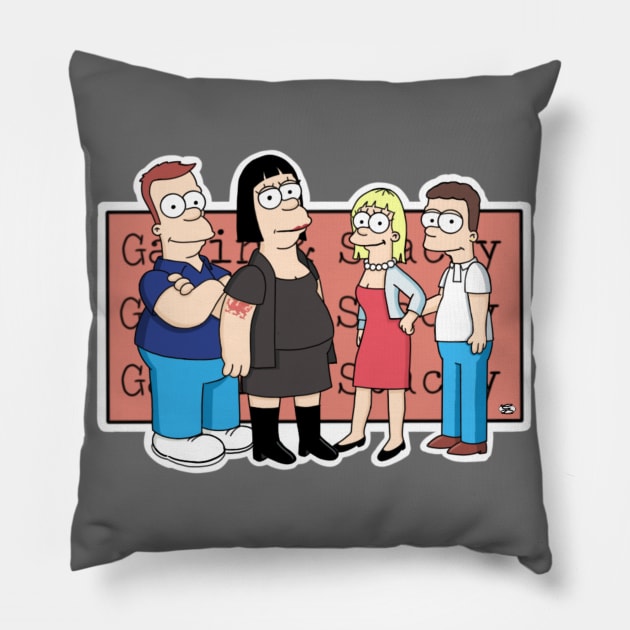 Gavin and Stacey Pillow by GarryDeanArt