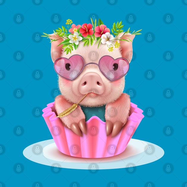 Cute Pig by Mako Design 