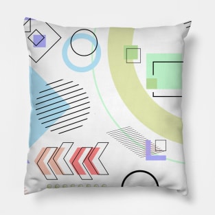 Abstract geometry, use of soft colors Pillow