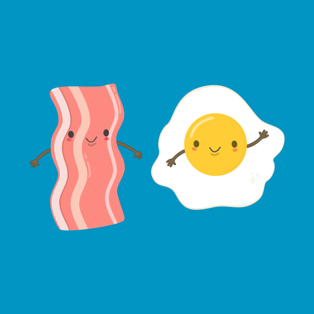 Cute and Kawaii Bacon and Eggs T-Shirt by happinessinatee